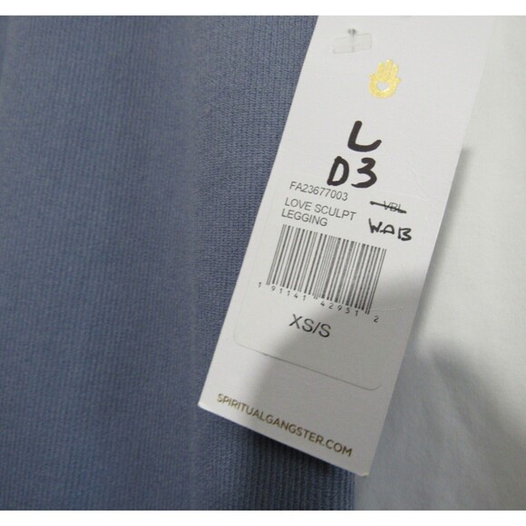 Spiritual Gangster Blue Love Sculpt Ribbed High Waist Leggings Size XS/S NWT - Picture 6 of 7